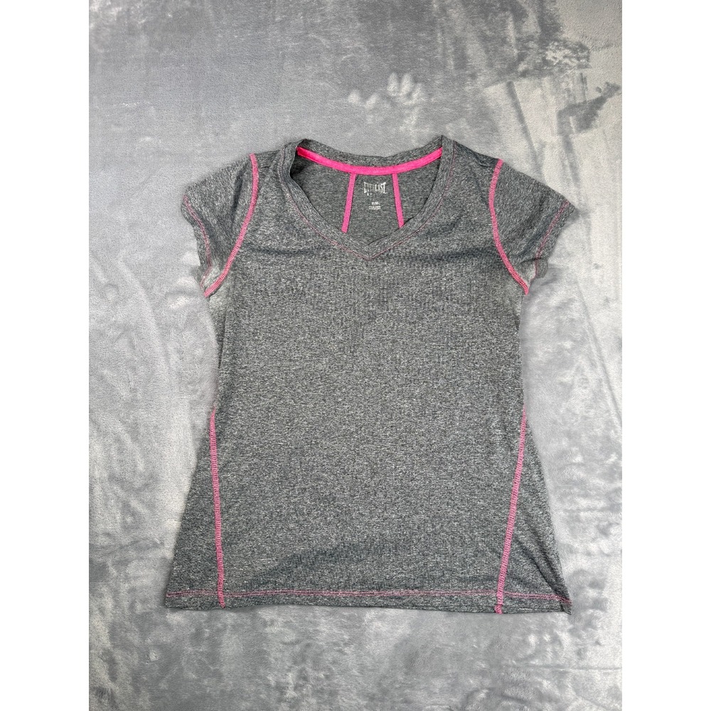 Everlast Sport T Shirt Womens Medium Gray Heather Athletic Workout Short Sleeve